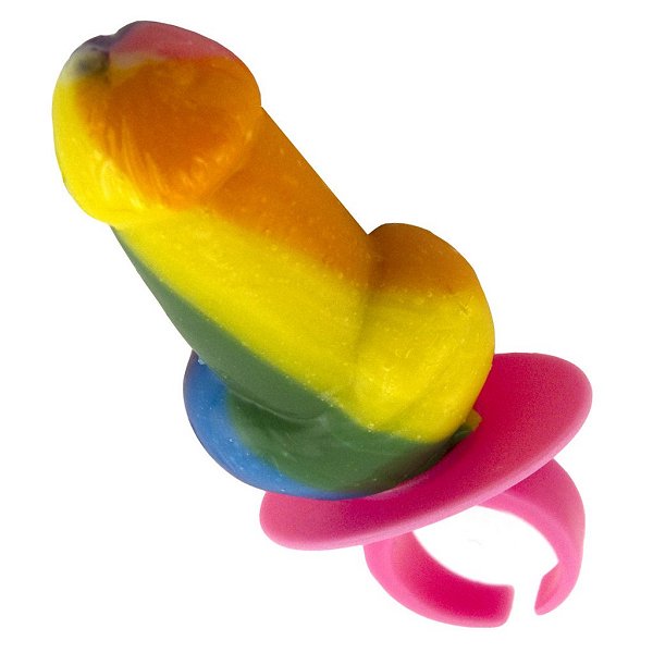 Bachelorette Party - Rainbow Penis Ring Pop