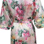 Bachelorette Party - Bridemaid Floral Satin Robe