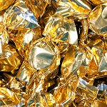 Wedding Candy Buffet Butterscotch Gold Wrapped Candy