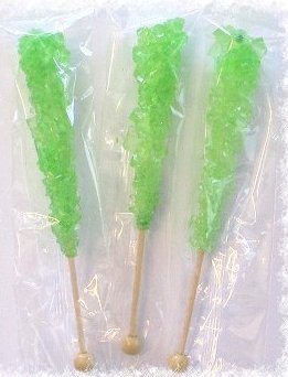 Wedding Candy Buffet Green Watermelon Rock Sugar Sticks