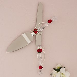 Wedding Cake Romantic Rose Serving Set