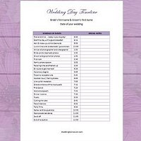 Wedding Day Timeline Free Download