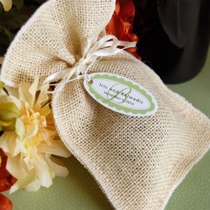 Eco-Friendly Wedding Favours - Natural Burlap Favor Pouches