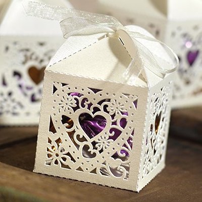 Die-Cut Heart Favour Boxes