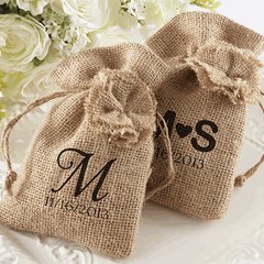 Wedding Favour Personalized Burlap Bags