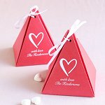 Wedding Favour Personalized Pyramid Favor Box
