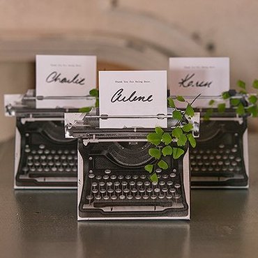 Vintage Typewriter Favour Boxes