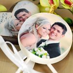 Personalized Milk Chocolate Lollipops Wedding Favours