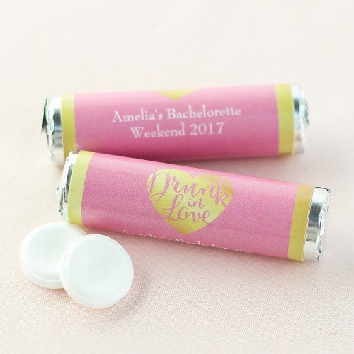 Personalized Wedding Mint Rolls Wedding Favours