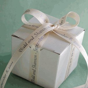 Wedding Favour Personalized Double Faced Satin Ribbon