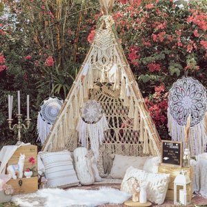 Handmade Macrame Teepee Bohemian Wedding Decor