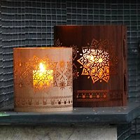 Mandala Hurricane Candle Lanterns