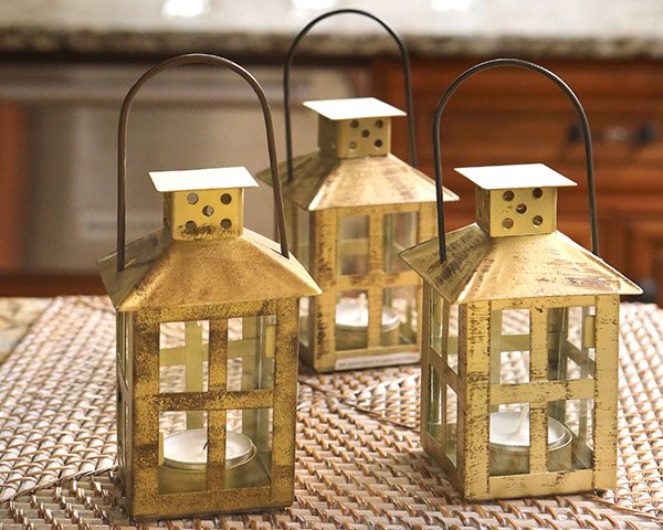 Wedding Reception Vintage Antique Gold Distressed Lantern