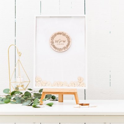 Personalized Heart Drop Guest Book
