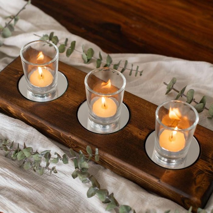 Mirrored Candle Holder Centerpiece