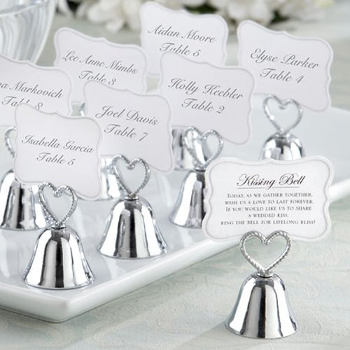 wedding Reception Wedding Silver Bell Place Card Holders