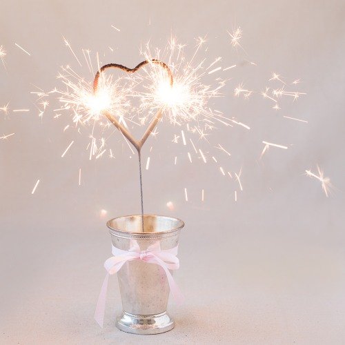 Wedding Reception Heart Shaped Wedding Sparklers
