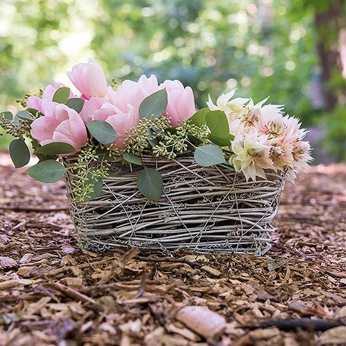 Wedding Reception Decor Wicker Basket